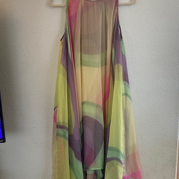 Anthropologie Dresses & Skirts - Siddhartha Bansal Sleeveless Maxi asymmetrical rainbow evening cocktail Dress M